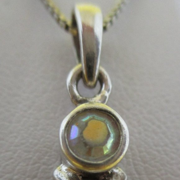 ASHLEY ANDREWS SWAROVSKI Crystal 925 Sterling Pendant Necklace A B Swarovski - Picture 7 of 9